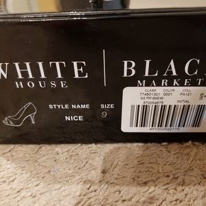White House Black Market Peep Toe Heels